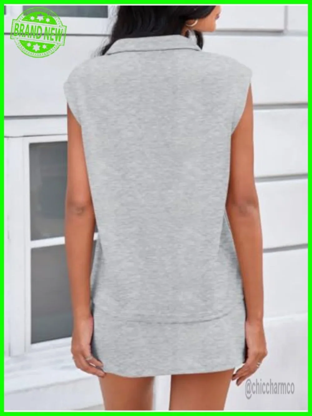 2 Piece Skirt Set Sleeveless Half Zip Sweatshirt Athletic Skorts Tennis Outfits